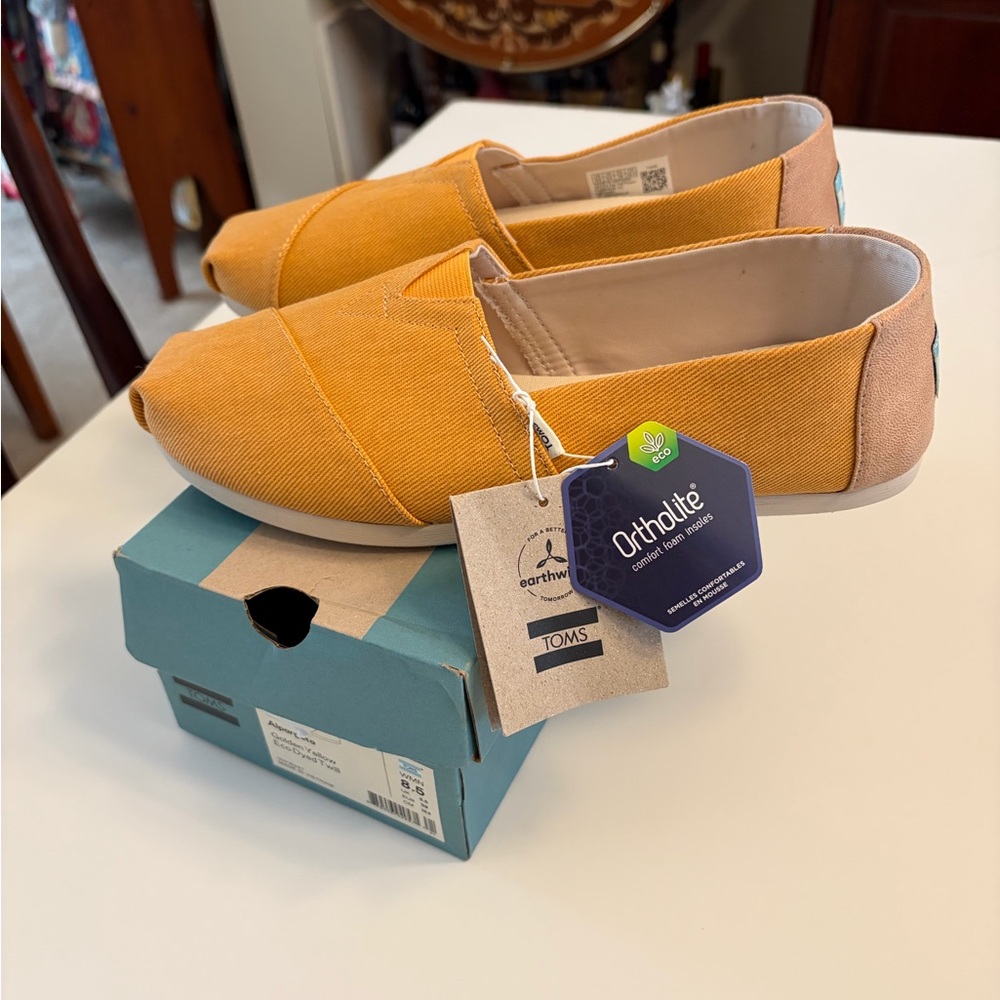 TOMS Golden Yellow Alpargata Slip-Ons